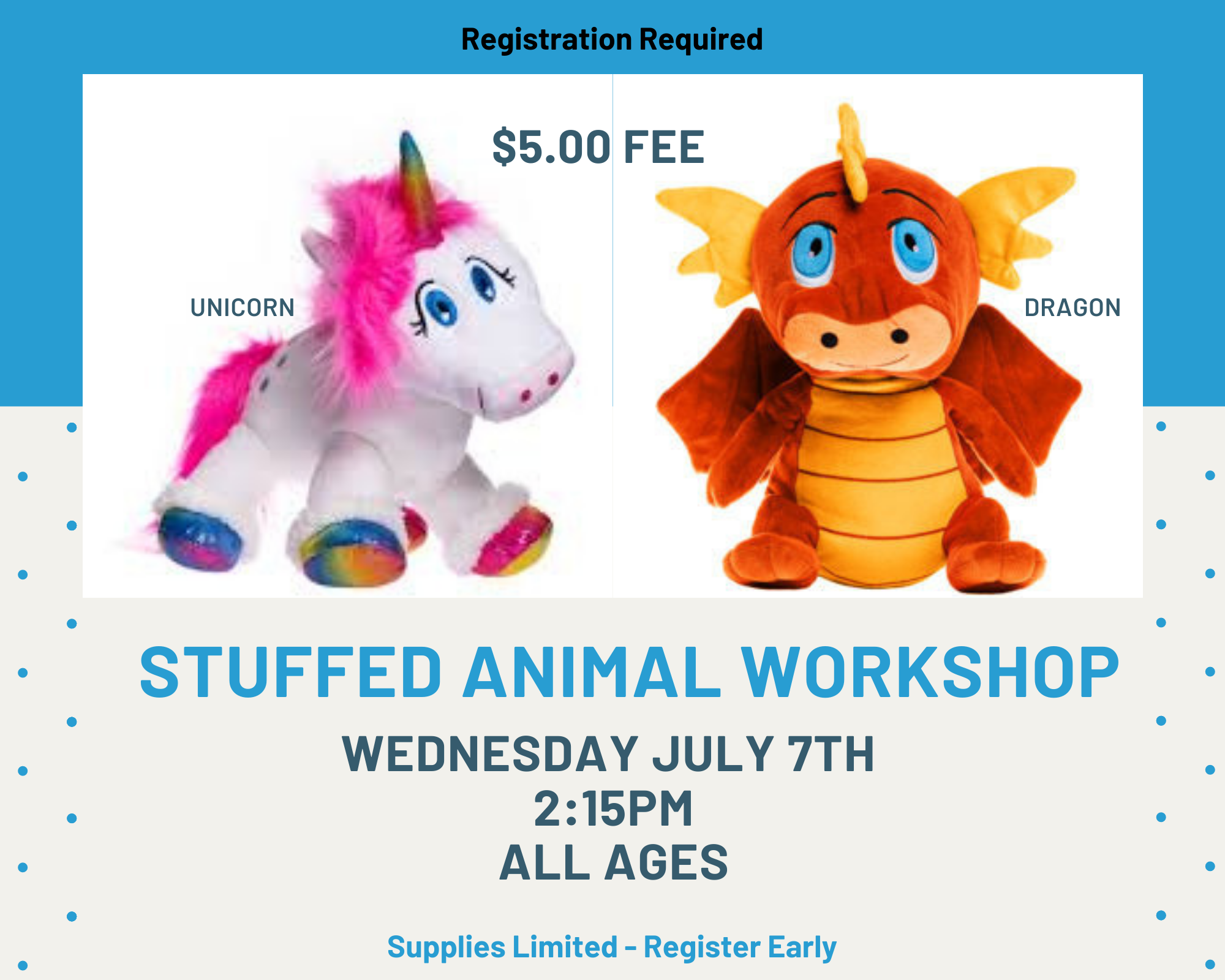 stuffed animal workshop